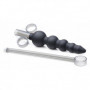 Siringa a sfere per lubrificante in silicone morbido plug stimolante anale black