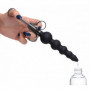 Siringa a sfere per lubrificante in silicone morbido plug stimolante anale black