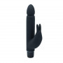 Vibratore rabbit dildo vibrante doppio stimolatore vaginale clitoride fallo nero