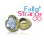 Plug oro fallo strano mini butt plug gold con pietra trasparente