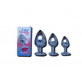 Kit dilatatore anale plug liscio con pietra trasparente Set dildo mini medio max