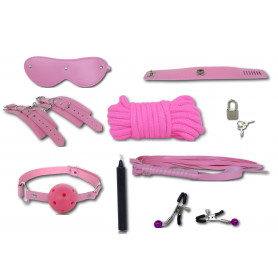 HOT BOX FALLO STRANO Kit soft bonadage per coppia set giochi erotici rosa con accessori fetish
