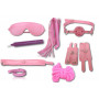 HOT BOX FALLO STRANO Kit accessori bondage per giochi erotici di coppia sex set rosa col pelo