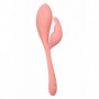 Vibratore rabbit fallo doppio vaginale dildo in silicone stimolatore clitoride