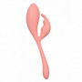 Vibratore rabbit fallo doppio vaginale dildo in silicone stimolatore clitoride