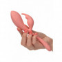 Vibratore rabbit fallo doppio vaginale dildo in silicone stimolatore clitoride