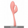 Vibratore rabbit fallo doppio vaginale dildo in silicone stimolatore clitoride