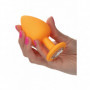 Kit butt plug in silicone set dilatatore anale dildo mini maxi con gemma chiara