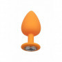 Kit butt plug in silicone set dilatatore anale dildo mini maxi con gemma chiara