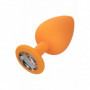 Kit butt plug in silicone set dilatatore anale dildo mini maxi con gemma chiara