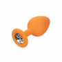 Kit butt plug in silicone set dilatatore anale dildo mini maxi con gemma chiara