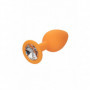 Kit butt plug in silicone set dilatatore anale dildo mini maxi con gemma chiara