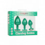 Set dilatatore anale in silicone kit buttplug mini max fallo con gioiello chiaro