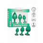 Set dilatatore anale in silicone kit buttplug mini max fallo con gioiello chiaro