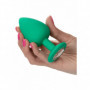 Set dilatatore anale in silicone kit buttplug mini max fallo con gioiello chiaro