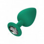 Set dilatatore anale in silicone kit buttplug mini max fallo con gioiello chiaro