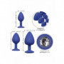 Kit plug anale sex set fallo in silicone dilatatore mini maxi dildo con gioiello