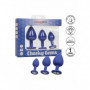 Kit plug anale sex set fallo in silicone dilatatore mini maxi dildo con gioiello