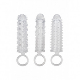 Set guaina fallica kit ingrandimento estensore per il pene con anello manicotto