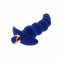 Plug vibrante stimolatore anale dildo dilatatore a sfere fallo in silicone blu