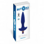 Fallo anale vibrante dilatatore in silicone plug con vibrazione dildo liscio blu