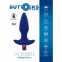 Fallo anale vibrante dilatatore in silicone plug con vibrazione dildo liscio blu