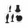 Kit plug set dilatatore mini maxi fallo nero in silicone dildo stimolatore anale