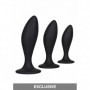 Kit plug set dilatatore mini maxi fallo nero in silicone dildo stimolatore anale