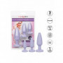 Set dilatatore anale in silicone kit plug fallo liscio mini maxi dildo con gemma