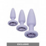 Set dilatatore anale in silicone kit plug fallo liscio mini maxi dildo con gemma