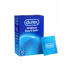 DUREX EXTRA SAFE preservativi in lattice trasparente extra resistenti 20 pz