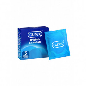 DUREX EXTRA SAFE preservativi uomo in lattice trasparente 3 pz extra resistente