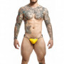 Perizoma maschile in ecopelle giallo abbigliamento erotico uomo intimo sexy men