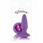Dildo anale mini dilatatore liscio fallo morbido in silicone buttplug con pietra