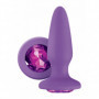Dildo anale mini dilatatore liscio fallo morbido in silicone buttplug con pietra