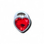Plug anale grande Godo di + in metallo cuore rosso