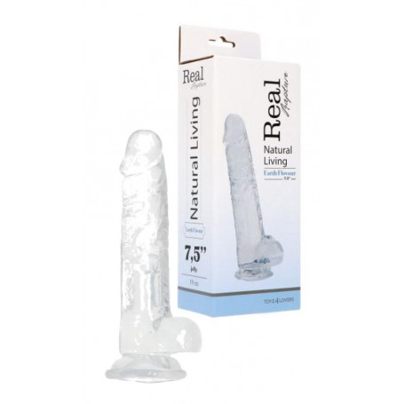 Fallo realistico con ventosa e testicoli dildo vaginale anale pene finto 7,5"