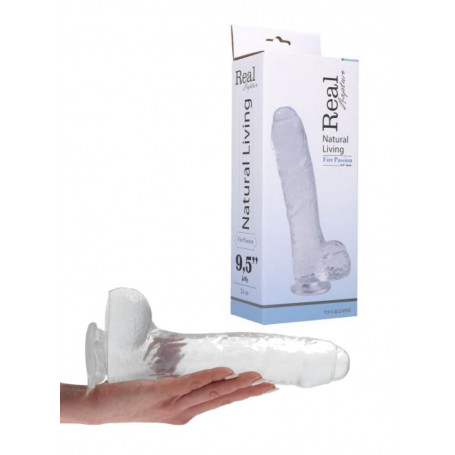 Pene finto grosso dildo realistico vaginale anale fallo jelly con ventosa 9,5"XL