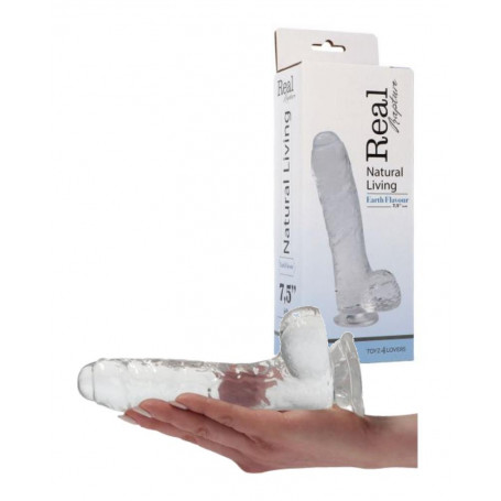 Dildo vaginale anale con ventosa pene finto morbido fallo jelly realistico 7,5"