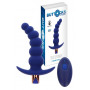 Plug vibrante stimolatore anale dildo dilatatore a sfere fallo in silicone blu