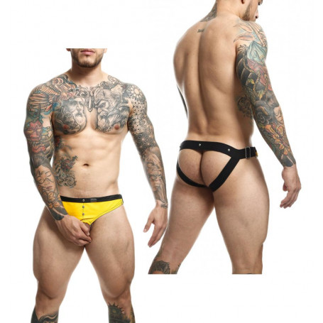 Perizoma uomo lingerie erotica abbigliamento intimo maschile sospensorio giallo