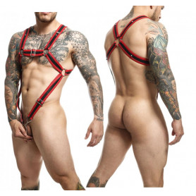 Lingerie erotica uomo body harness intimo hot sexy maschile con anello metallico
