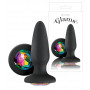 Butt Plug anale dilatatore stimolatore in silicone fallo con gemma dildo liscio