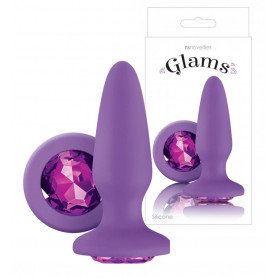 Dildo anale mini dilatatore liscio fallo morbido in silicone buttplug con pietra