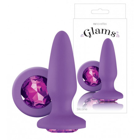 Dildo anale mini dilatatore liscio fallo morbido in silicone buttplug con pietra