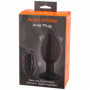 Plug vibratore anale gonfiabile dilatatore stimolatore vibrante in silicone nero