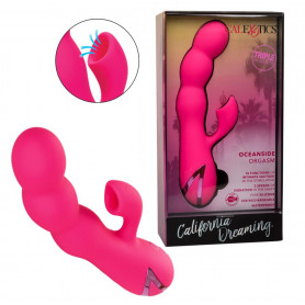 Vibratore  vaginale doppio con succhia clitoride stimola punto g dildo vibrante