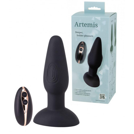 ButtPlug vibrante in silicone dildo liscio dilatatore vibratore anale fallo nero