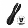 Vibratore triplo Satisfyer threesome 2 black stimolatore vaginale clitoride in silicone