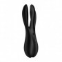 Vibratore triplo Satisfyer threesome 2 black stimolatore vaginale clitoride in silicone